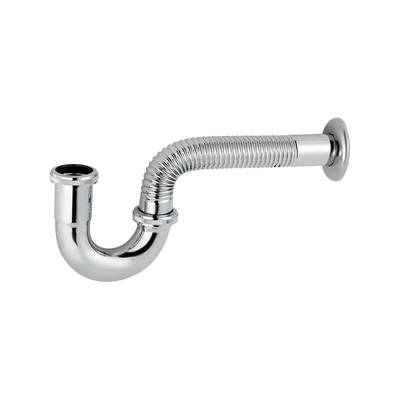 1 1/2' Stainless Steel Flexible P Trap Pipe Corrugated For Kitchen & Bathroom Basin Drain